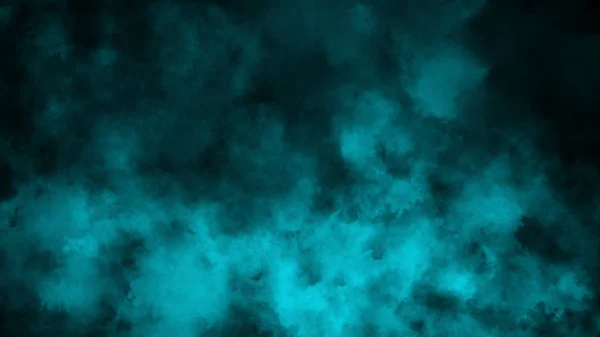 Nevoeiro azul e efeito névoa no fundo preto. Textura de fumo. Elemento de projeto — Fotografia de Stock