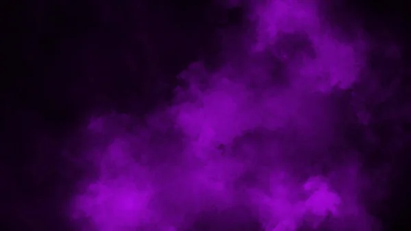Brouillard violet et effet brouillard sur fond noir. Texture fumée. Élément de conception — Photo