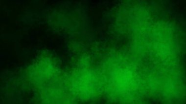 Soyut doku yeşil duman siyah bir arka plan üzerinde hareket eder .