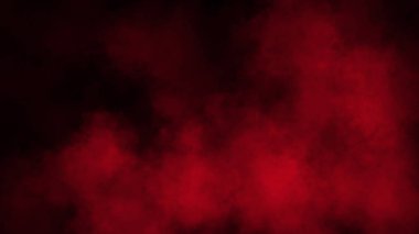 Siyah bir arka plan üzerinde soyut kırmızı duman sis sis. Doku.