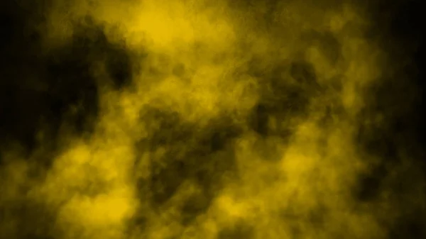 Abstract texture yellow smoke moves on a black background . Design element — Stock Photo, Image