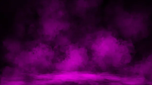 Abstract purple smoke mist fog on a black background. Texture. — Stock Photo, Image