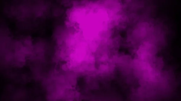 抽象紫色烟雾雾在黑色背景。纹理. — 图库照片