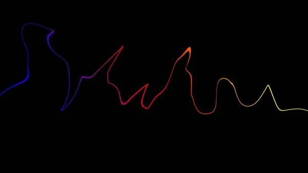 Linha digital colorida. Falando de linhas de ondas sonoras . — Fotografia de Stock