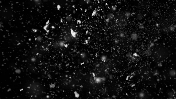 Snowfall on a black background. Texture overlays . Design element.