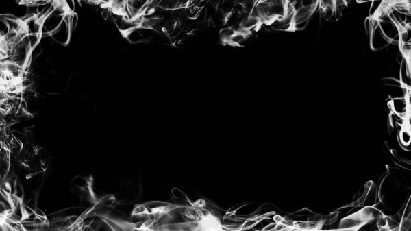A füsttől való határ. Ködös hatás film, banner, szórólap, kiterjed. Dizájn elem — Stock Fotó