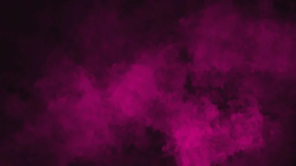 Verschwimmen violette Rauchschwaden auf isoliertem schwarzen Hintergrund. neblige Textur — Stockfoto