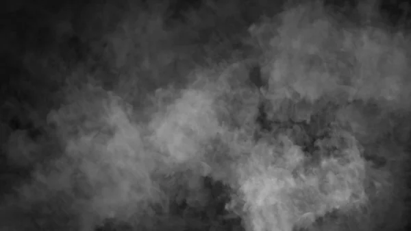 Smoke on the floor . Isolated black background. — Stock Photo, Image