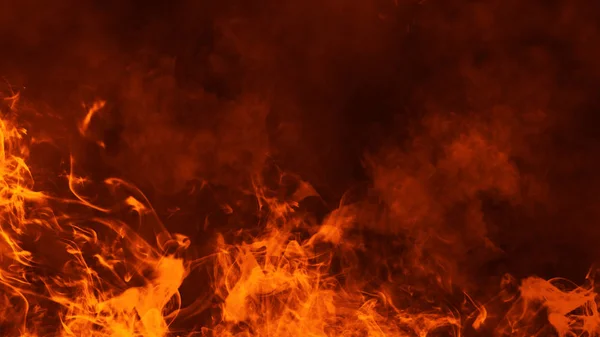 Texture Fuoco Bruciato Fiamme Sfondo Nero Isolato Texture Banner Volantino — Foto Stock