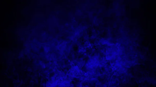 抽象蓝色烟蒸汽在黑色背景上移动。芳香疗法的概念 — 图库照片
