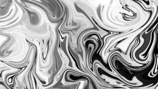 유동화 흐름 디지털 양성자 흑백 추상배경. 디자인 요소. — 스톡 사진