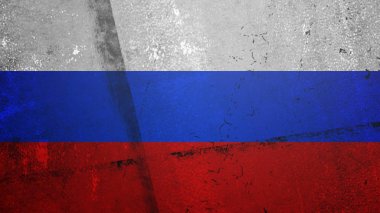 Rusya 'nın eski bayrağı. Sanat dokusu Rusya bayrağını boyadı .