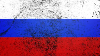 Rusya 'nın eski bayrağı. Sanat dokusu Rusya bayrağını boyadı .