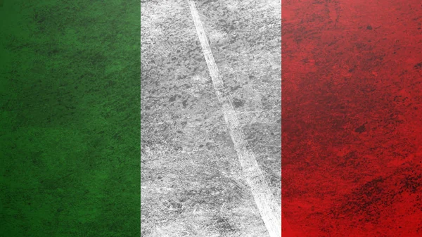 Flagga av Italien. Patriotiska gammal grunge vintage textur bakgrund. — Stockfoto