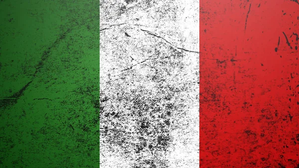 Bandera de Italia. Patriótico viejo grunge vintage textura fondo . — Foto de Stock