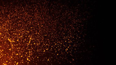 Yangın közler parçacıklar doku bindirmeleri . İzole edilmiş siyah arka plan üzerinde yanık etkisi. Tasarım dokusu.