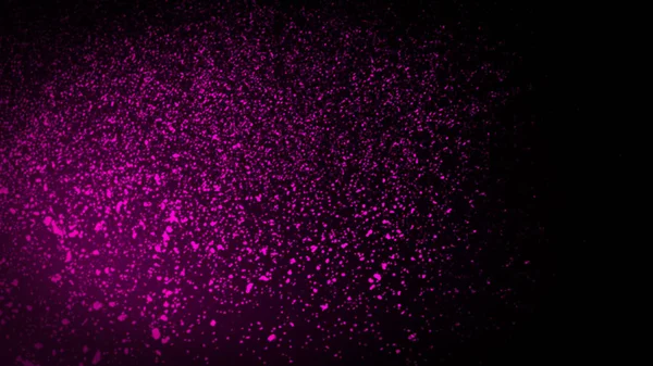 Violette Teilchen Trümmer isoliert auf schwarzem Hintergrund für Text oder Raum. Textureffekt überlagert. — Stockfoto