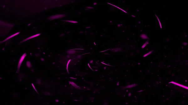 Violette Teilchen Trümmer isoliert auf schwarzem Hintergrund für Text oder Raum. Filmeffekt. Gestaltungselement. — Stockfoto