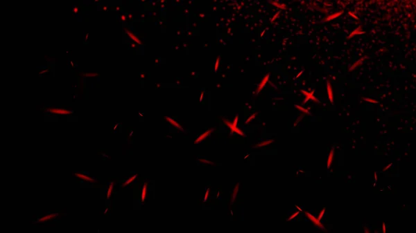 Realistyczny na białym tle czerwony efekt dekoracji i pokrycia na czarnym tle. Koncepcja cząstek, błyszczy, płomień i światło. Element projektowy. — Zdjęcie stockowe