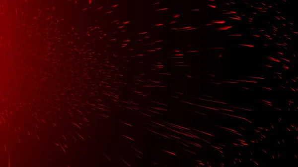 Realistische isolierte rote Effekte für Dekoration und Verkleidung auf schwarzem Hintergrund. Konzept aus Teilchen, Funkeln, Flamme und Licht. Gestaltungselement. — Stockfoto