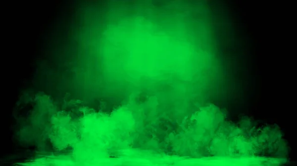 Foco verde abstracto con textura de humo misterioso . — Foto de Stock