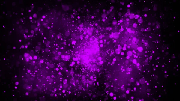 Purple bokeh glitter stars lights background. dark blue and black. Design element