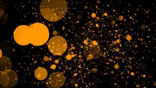 Oro sfondo bokeh astratto. particelle di polvere reali con stelle brillanti a lente reale. luci scintillanti  . — Foto Stock