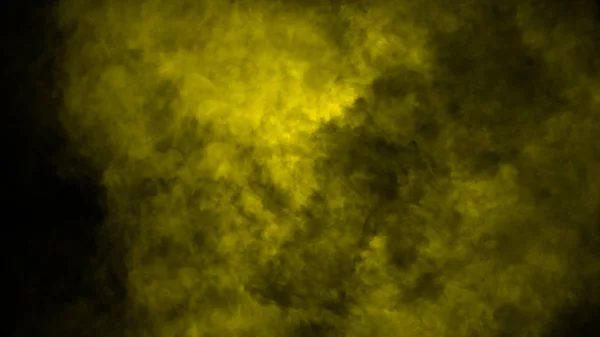 Желтый туман или дым изолируют спецэффекты на полу. Желтая облачность, туман или смога фон. Элемент дизайна . — стоковое фото