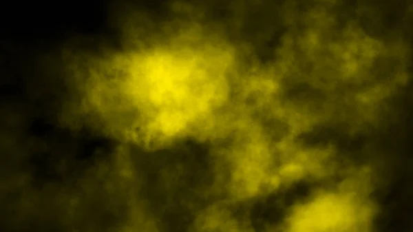 黄色の霧や煙は、床に特殊効果を分離しました。黄色の曇り、霧やスモッグの背景。デザイン要素. — ストック写真