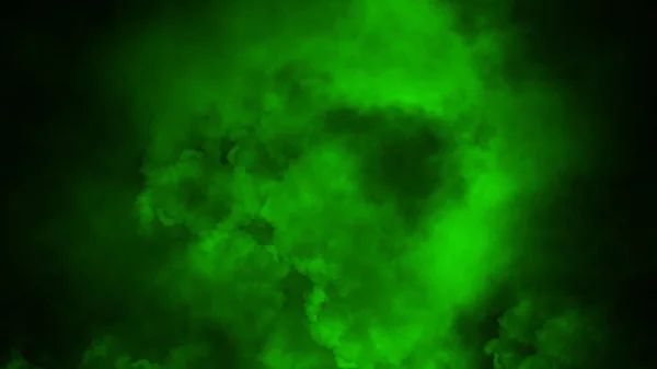 Abstrakt grön rök ånga rör sig i bakgrunden. Begreppet aromterapi. — Stockfoto