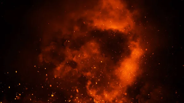 A tökéletes tűzrészecskék a háttérben vannak beágyazók. Füstköd ködös textúra matricák. Dizájn elem. — Stock Fotó