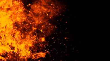 Arka planda mükemmel yangın parçacıkları közler . Duman sis sisli doku bindirmeleri. Tasarım öğesi.