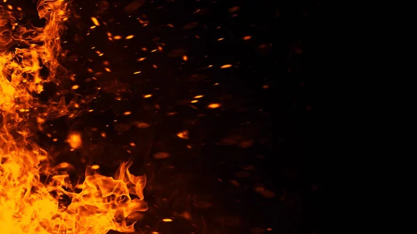 Partículas de fuego perfectas en el fondo. Superposiciones de textura brumosa humo niebla. Elemento de diseño — Foto de Stock