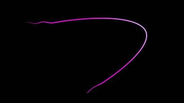 İzole siyah arka plan üzerinde renkli ışık enerji hattı görüntü. Tasarım öğesi.