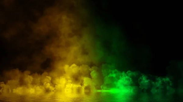 水中的雾反射。背景上覆盖的烟雾纹理。设计元素. — 图库照片