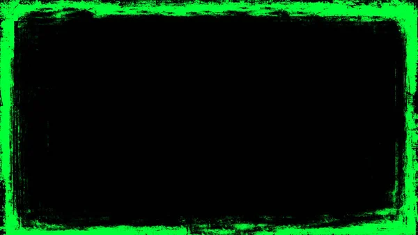 Antiguo marco vintage verde sobre fondo negro aislado. Superposiciones de textura fronteriza . —  Fotos de Stock