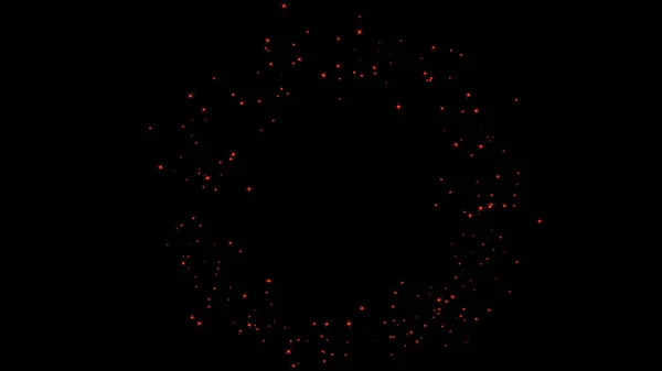 Bunte Partikel bewirken Staubablagerungen isoliert auf schwarzem Hintergrund, Bewegungspuderspray platzt in dunkler Textur — Stockfoto