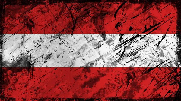 Bandeira da Áustria. Patriótico velho grunge vintage arranhado textura fundo . — Fotografia de Stock