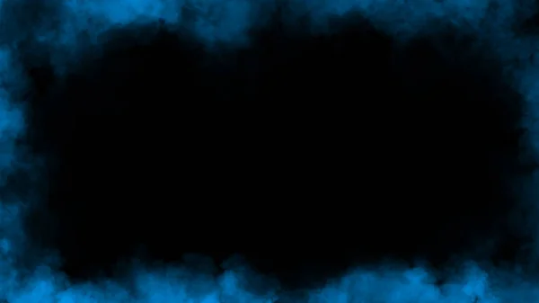 Blue frame smoke misty texture effect for film , text or space . Border texture.Design element. — Stock Photo, Image