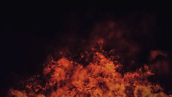 Textura vintage de fogo de queimadura com partículas de brasas. Chamas em fundo preto isolado. Textura para folheto, cartão  . — Fotografia de Stock