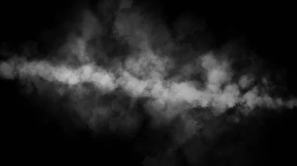 Καπνός σε απομονωμένο μαύρο φόντο. Μυστήριο αποτέλεσμα ατμού επικαλύψεις υφής. Στοιχείο σχεδιασμού. — Φωτογραφία Αρχείου