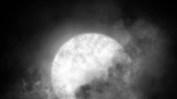 Abstract moon and clouds with mystery smoke backdround. Astronomy texture for design element, copy space.