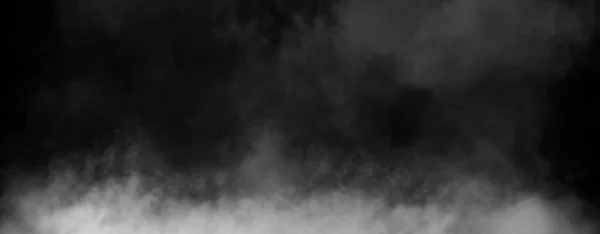 Panoramische Mist Mist Textuur Overlays Abstract Rook Geïsoleerde Achtergrond Voor — Stockfoto