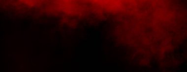 Panoramik kırmızı sis dokusu örtüyor. Efekt, metin veya metin alanı için soyut duman izole arkaplan .