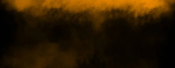 Накладывается Панорамная Текстура Тумана Abstract Yellow Smoke Isolated Background Effect — стоковое фото