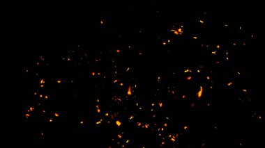 Perfect fire particles embers texture. Abstract flying sparkle overlays on background for text or space. clipart