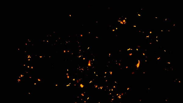 完璧な炎の粒子がテクスチャを構成します アブストラクトテキストや空間の背景に輝くオーバーレイ — ストック写真