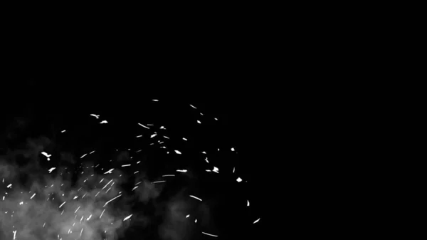 Perfekte Feuerpartikel Glühen Abstrakte Fliegende Funkelüberlagerungen Auf Dem Hintergrund Für — Stockfoto