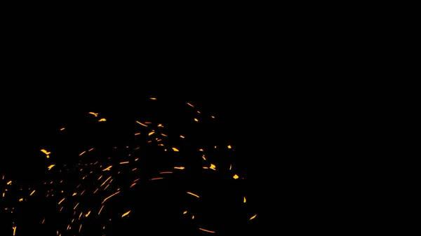 Partículas Fuego Perfectas Textura Brasas Superposiciones Destellos Voladores Abstractos Fondo — Foto de Stock