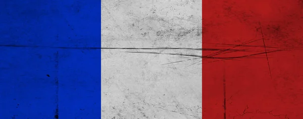 Прапор Франції Грандж Прапор Франції Текстурою Гранджу — стокове фото